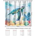 thumbnail image 6 of Sonernt Sea Turtle Shower Curtain Ocean Creature Landscape Shower Curtains Beach Theme Bathroom Decoration Fabric, 72x72 Inch, 6 of 6
