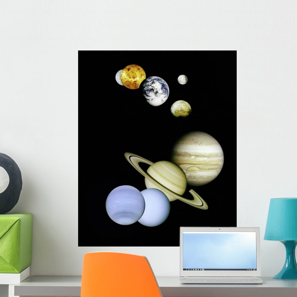 Planets Outer Space Wall Mural by Wallmonkeys Peel and Stick Graphic ...