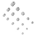 thumbnail image 4 of Kit de tuercas de rosca interna Bling Bling M3 M4 M5 Acero inoxidable 75 piezas plateado, 4 of 12
