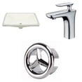 thumbnail image 1 of American Imaginations 18.25-in. W CUPC Rectangle Bathroom Undermount Sink Set In Biscuit - Chrome Hardware AI-26810, 1 of 9