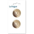 thumbnail image 1 of LA VOGUE 4-Hole Button - Light Beige, 25 mm (0.98 in) (2-Pack), 1 of 2