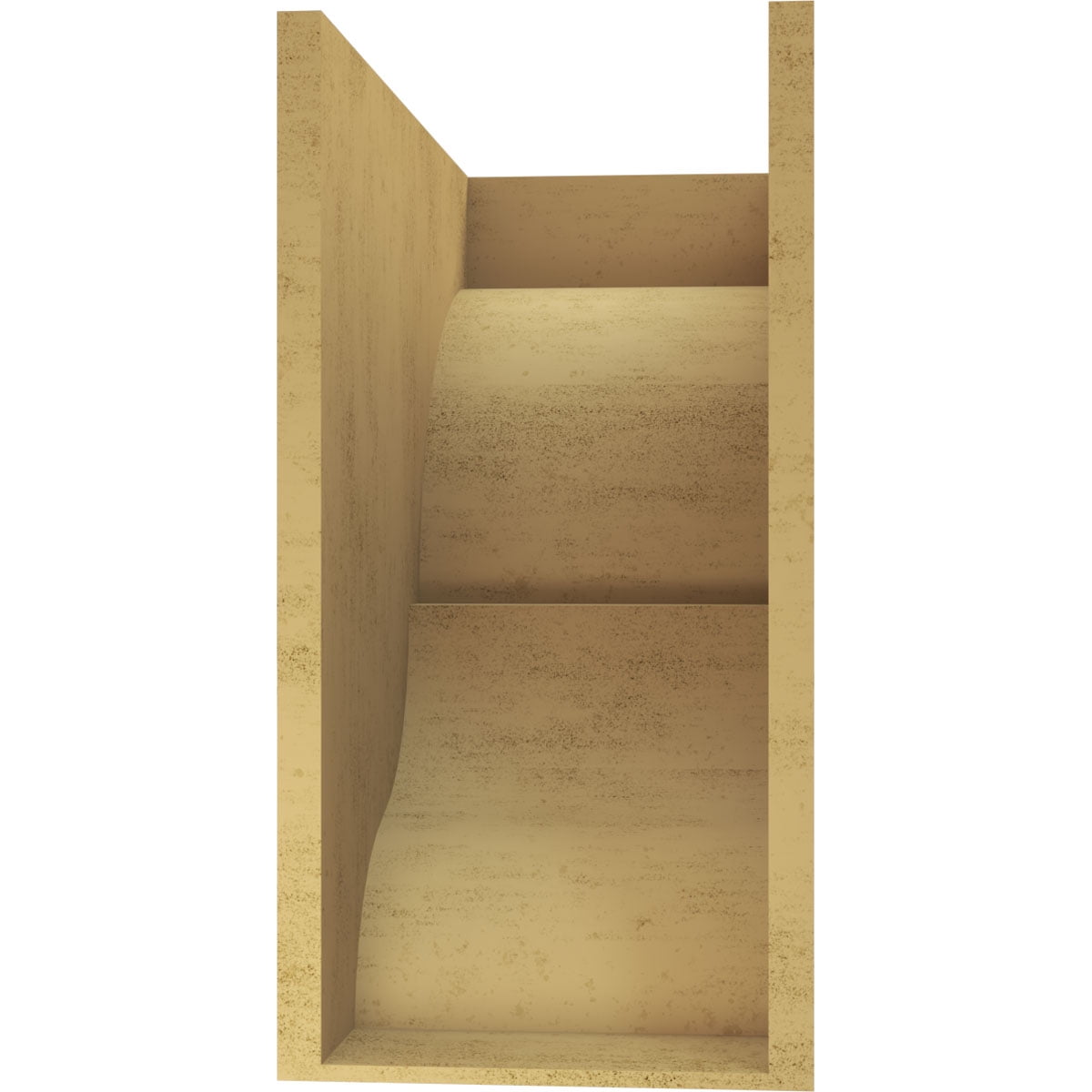 12"W x 24"D x 24"H Classic Asheboro Rough Cedar Woodgrain TimberThane Corbel, Primed Tan