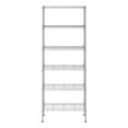 thumbnail image 3 of Furinno Wayar 6-Tier Stackable Metal Storage Shelf Rack, 23 x 13 x 59, Stainless Steel, 3 of 6