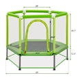 thumbnail image 2 of 55'' Toddlers Trampoline with Safety Enclosure Net and Balls, Indoor Outdoor Mini Trampoline for Kids, 2 of 17