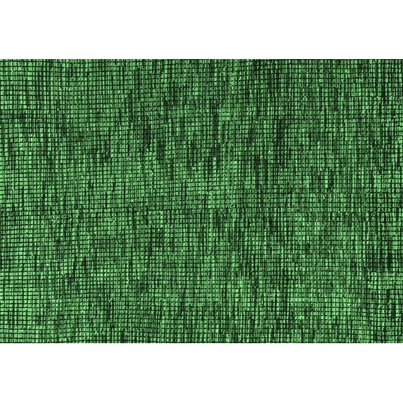 Ahgly Company Indoor Rectangle Abstract Emerald Green Modern Area Rugs, 7' x 9'