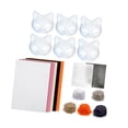 thumbnail image 3 of Kit de 6 máscaras de gato Salvador máscara blanca pintable, 3 of 10
