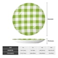 thumbnail image 2 of Yiaed White Green Plaid Print Bone China Decorative Plate Ceramic Dinner Plates Art Crafts with Display Stand-6in, 2 of 6