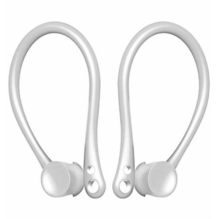 Single Pair EarHooks for AirPods Anti-Lost Secure Earhook Holder Ear Attachment Loops for Apple AirPods 1 & 2 Earphone Earbuds Earpods (White)