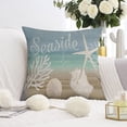 thumbnail image 3 of Cozy Beach Vibe: Set of 2, 20x20 inch Nautical Coastal Seashell Coral Starfish Throw Pillow Covers., 3 of 7