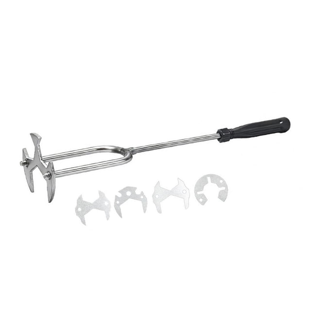 Llave para fregadero, grifo, manguera, herramienta resistente, profesional, mango cómodo, resistente con 5 cabezas