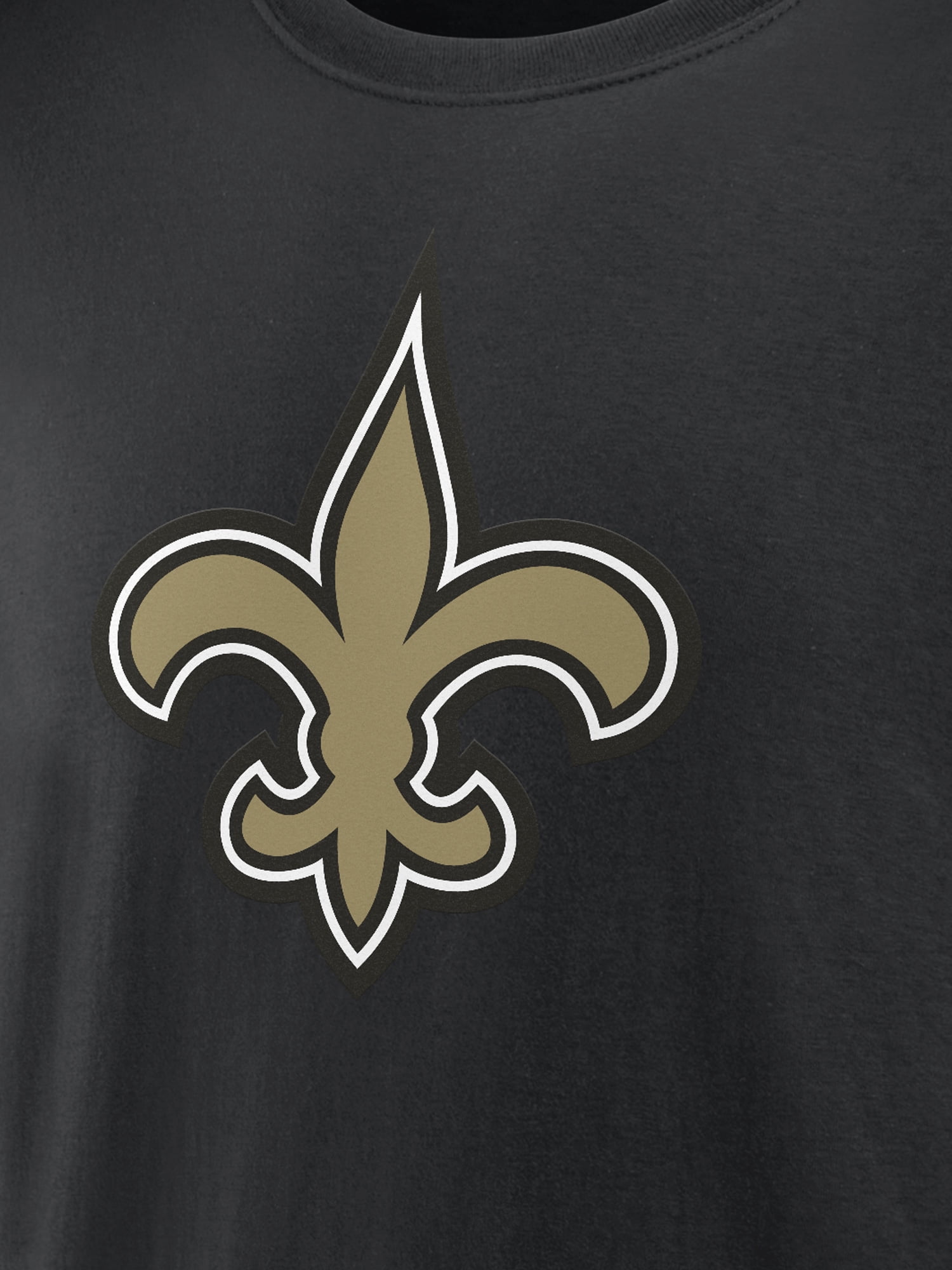 NFL New Orleans Saints Men's Cotton Black Short Sleeve T-Shirt