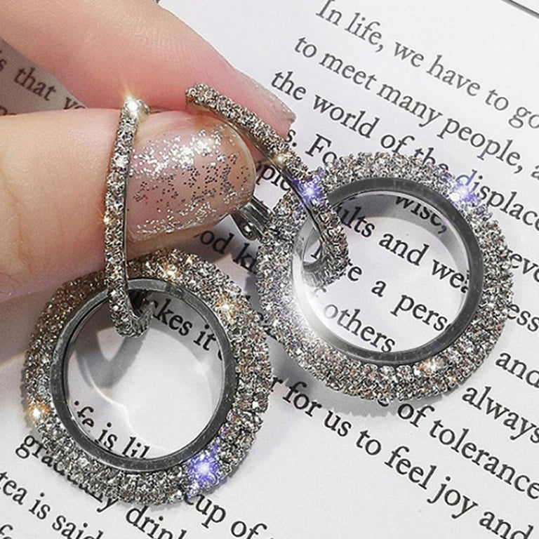 Diamond earrings on online sale walmart