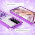 thumbnail image 7 of Galaxy Wireless Case for Galaxy Note 20 Ultra, Hard Clear Glitter Sparkle Flowing Liquid Heavy Duty Shockproof Three Layer Protective Bling Cases for Samsung Galaxy Note 20 Ultra Case - Purple, 7 of 7