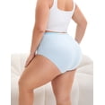 thumbnail image 4 of INNERSY Women's Plus Size Cotton Underwear XL-6XL High Waisted Briefs Panties 5-Pack(3XL,Bloom), 4 of 8