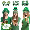 thumbnail image 4 of St. Patrick's Day Glasses Irish Green Glitter Eyeglasses Shamrock Leprechaun Hat Eyewear St. Patrick's Day Party Favors Decoration for Kids and Adults Cute Funnyn Photo Props, 4 of 7