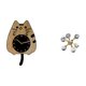 thumbnail image 1 of Reloj de pared con forma de gato burbuja, adorno silencioso y moderno, escultura para cocina, oficina, escritorio, estante, sala de estar. Regalo idea, 1 of 8
