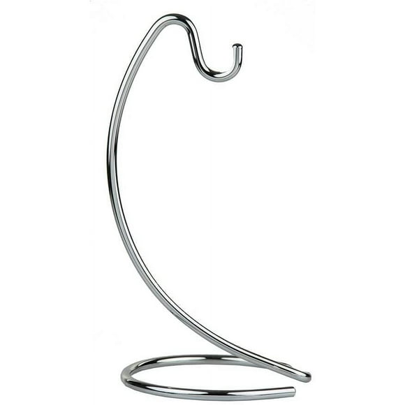 Simplicity Collection Rust-Proof Chrome Plated Steel Banana Tree, Sturdy Metal Hook, Circular Base, Satin Nickel