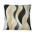 thumbnail image 3 of Designart "Elegant Minimalism In Black And White III" Striped Printed Throw Pillow, 3 of 5