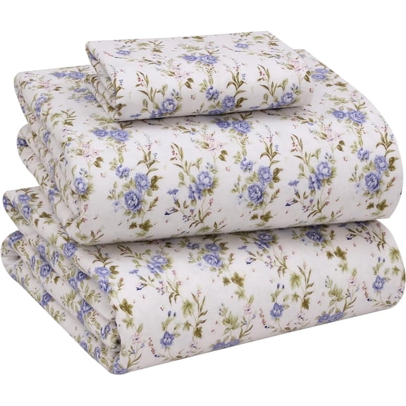 Ruvanti Flannel Sheets Twin XL Size - 100% Cotton Brushed Flannel Bed Sheet Sets - Deep Pockets 16 inches (Fits up to 18") - All Seasons Breathable & Super Soft - Warm & Cozy - 3 Pcs - Sand Rose
