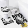 thumbnail image 4 of Geometric Lattice 4 Piece Shower Curtain Sets, with Non-Slip Rugs, Toilet Lid Cover And Bath Mat, for Bathroom Decor Set, 4 of 8