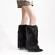 thumbnail image 5 of Conjunto de botas de piel sintética, calcetines cortos mullidos, conjunto de piernas de felpa para otoño/invierno, conjunto de zapatos largos y versátiles de piel de zorro, 5 of 6