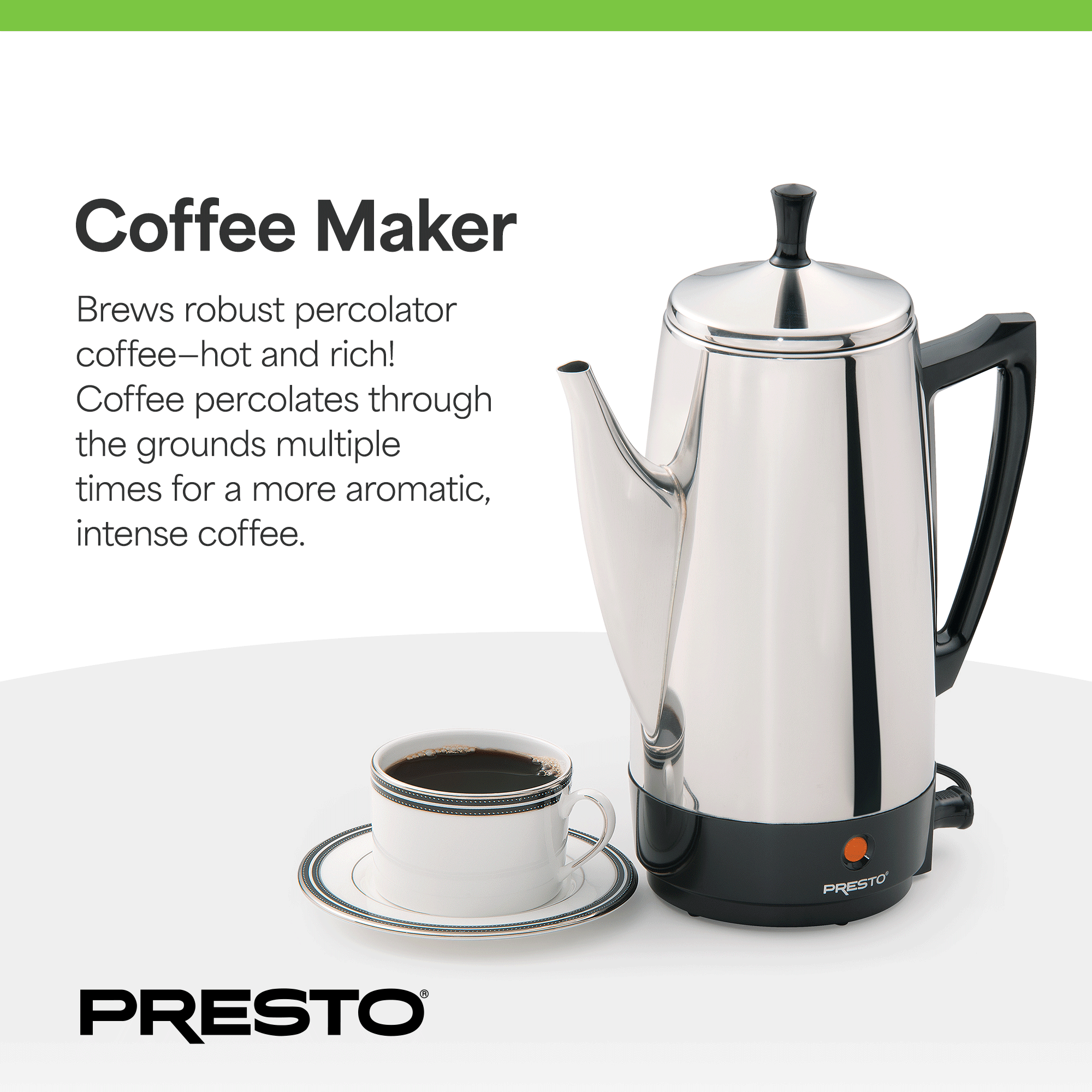 Presto 12-Cup 72 oz. Stainless Steel Coffee Maker photo 6