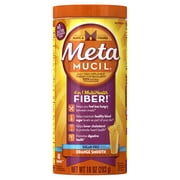 Metamucil Multi-Health Psyllium Fiber Supplement Sugar-Free Powder, Orange Flavored, 48 Servings