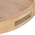 thumbnail image 3 of Kate and Laurel Hutton Large Round Wood Tray with Handles, Light Natural Finish, 3 of 4