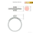 thumbnail image 5 of ANGARA Natural Diamond Engagement Ring in 14K White Gold for Women (Size-6.5x4.5mm| Color-I-J| Clarity-I1-I2) | April Birthstone, Anniversary, Jewelry Gift for Women | Natural Diamond Ring, 5 of 10