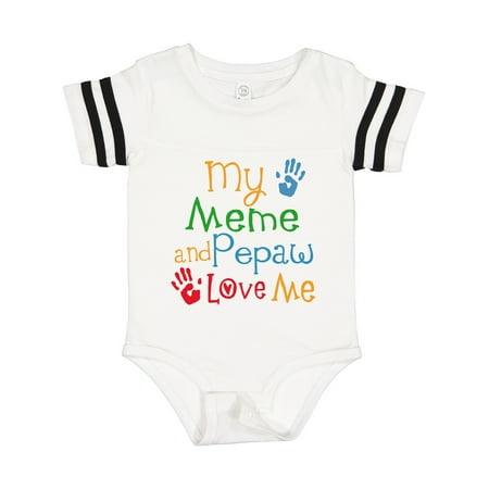 

Inktastic Meme and Pepaw Love Me Gift Baby Boy or Baby Girl Bodysuit