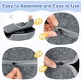 thumbnail image 4 of Light gray 20-inch doughnut-shaped cat cave, self-heating cat bed, tunnel and cat scratching board, suitable for multiple cats and large cats, indoor cats, washable and detachable small dog bed, 4 of 7