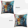 thumbnail image 3 of Fotbe Whimsical Goat Artist Pattern Velvet Decorative Throw Pillow Covers with Elegant Piping, Soft Plush Cushion Cover for Sofa, Bed, Car, Office-18"x18", 3 of 8