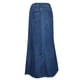thumbnail image 4 of Gibobby faldas para mujer corta Falda de mezclilla de cintura alta casual para mujer Falda larga de mezclilla de corte ajustado(Azul marino， L), 4 of 5