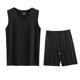 thumbnail image 1 of Conjunto Deportivo de los Hombres, Moda Casual de Color Sólido Cuello en V sin Mangas de Elasticidad Superior para el Desgaste Al Aire Libre, Traje Atlético de Humedad, 1 of 6
