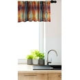 thumbnail image 2 of Ambesonne Abstract Valance Pack of 2, Contemporary Stripe Print, 42"X18", Marigold Ivory, 2 of 3