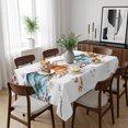 thumbnail image 6 of Blue Pumpkin Fall Table Cloth Waterproof Tablecloths, Thanksgiving Autumn Orange White Eucalyptus Tablecloth Dining Table Cover for Kitchen Party Tabletop Outdoor, Rectangle Tablecloth 52x70 Inch, 6 of 9