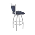 thumbnail image 2 of 870 Hadleigh 30" Swivel Bar Stool with Anodized Nickel Finish and Graph Anchor Seat and Back, 2 of 5