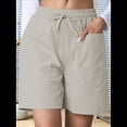 thumbnail image 6 of Omen Casual Shorts Drawstring Comfy Elastic Waist Summer Pull on Short with Pockets, 6 of 7