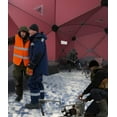 thumbnail image 2 of RONSHIN Pop Up Ice Fishing Shelter 140"x70"x79" Ice Fishing Tent Insulated Hub-Style Shelter with Waterproof Oxford Fabric, Includes Anchors, Ropes & Carry Bag for 2 to 8 Persons, 2 of 7