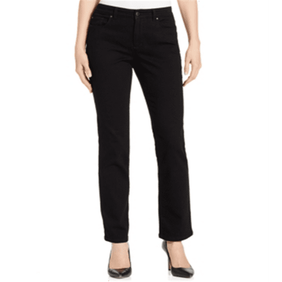 Charter Club Petite Lexington Straight Leg Jeans Saturated Black 20X5