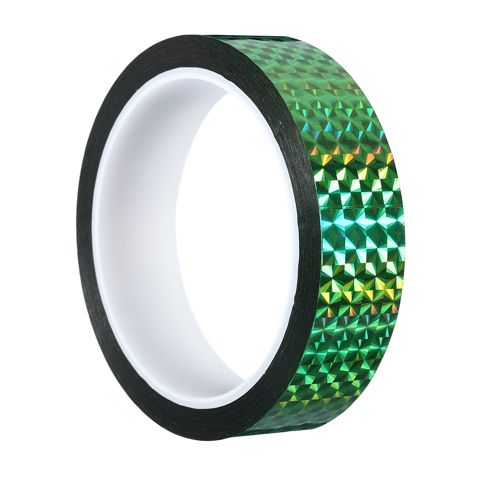 25mm x 50m Prism Tape, Holographic Reflective Self Adhesive for DIY Art Craft Wrapping Decoration, Green