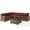Red, variant on Bradenton 5Pc Outdoor Wicker Sectional Set Gray/Weathered Brown