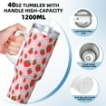 thumbnail image 3 of Goofa Hand Drawn Strawberry Print 40oz Ice Bully With Handle And Straw Stainless Steel Vacuum Insulated Cup And 2 In 1 Straw Lid, 3 of 8