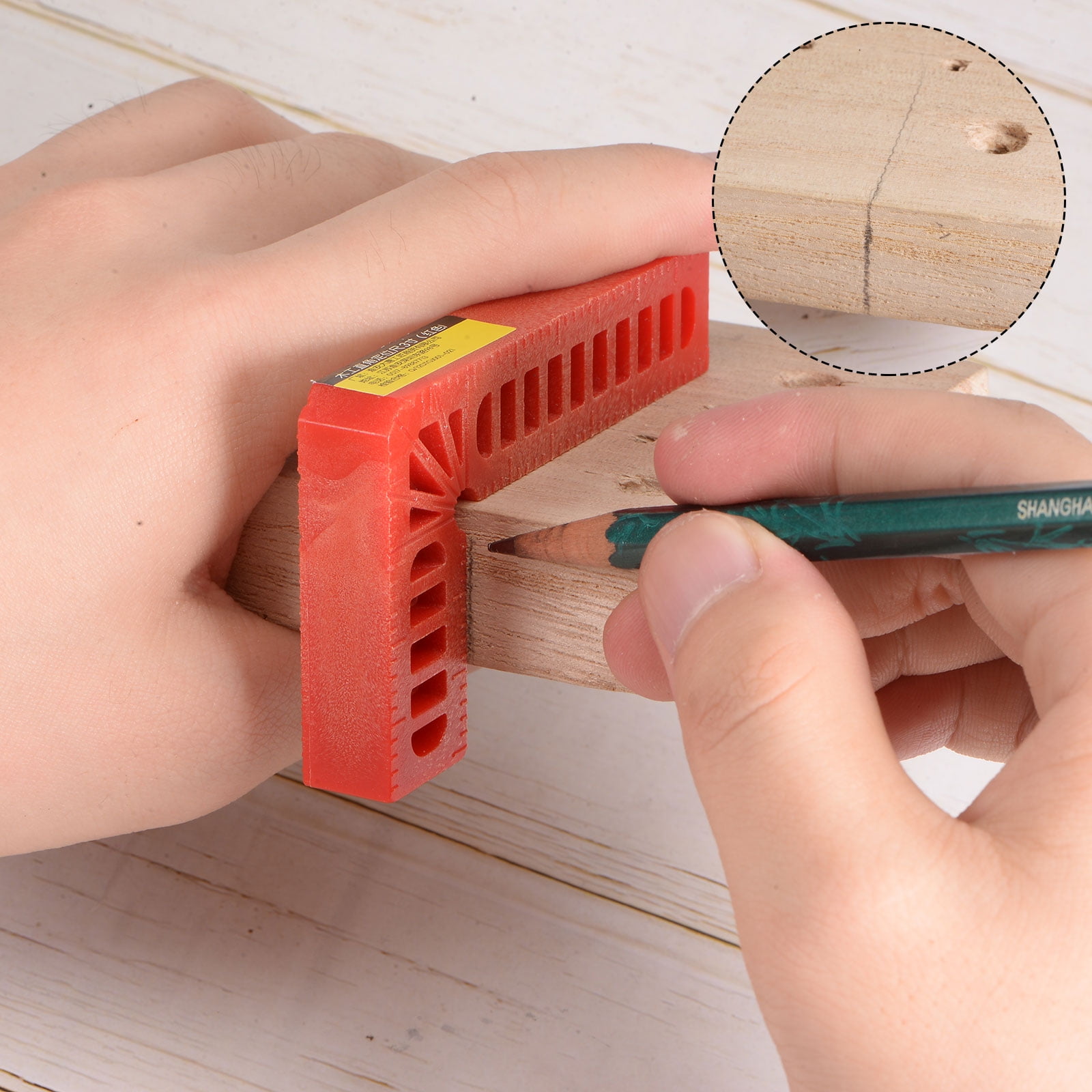 6 Packs Positioning Squares Set Right Angle Clamps 3/4/6 Inch (80/100/150mm) 90 Degree Corner Clamp, Red
