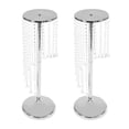 thumbnail image 6 of Miumaeov 2 Pcs 27.6inch Tall Wedding Centerpieces, Elegant Weddings Decoration, rystal Flower Vase Metal Flowers Stand for Party Tables Decorations (Silver), 6 of 8