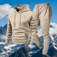 thumbnail image 4 of Ceisia Men's Loose Fit Line Art Heart Print Hooded Sweatshirt & Jogger Set - Warm Stretch Casual Two-Piece Tracksuit Gifts, 4 of 5