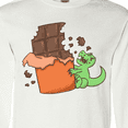 thumbnail image 4 of Inktastic Dino With Chocolate Bar Long Sleeve T-Shirt, 4 of 5