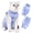 Blue, variant on Amztom Cat Recovery Suit, Tie-Dye Post-Surgery Pet Clothing, Soft Stretch Fabric Cat Surgery Shirt with Back Button Closure, Prevents Licking and Biting After Spay/Neuter,Purple,L