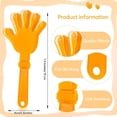 thumbnail image 2 of Hand Clappers ZCYSRLQIN, 7.5 pulgadas, plástico naranja, 100 unidades, 2 of 7
