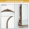 thumbnail image 7 of BEAUTYPEAK 40"x28" Arched Bathroom Mirror Vintage Vanity Mirror Wall-Mounted, Antique Silver, 7 of 7